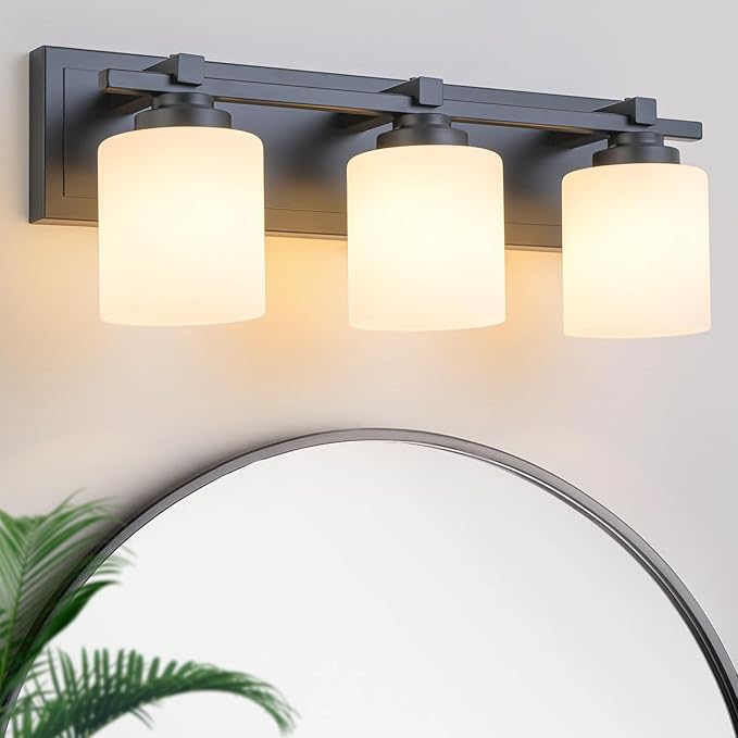 3 Light Modern Bathroom Light Fixtures Over Mirror, E26 Socket by BRKNIT