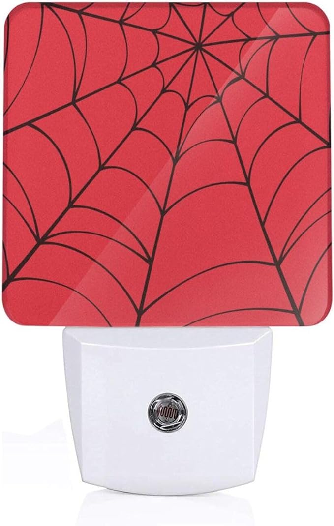 Led Night Light, Halloween Spider Web Decorative Plug in Nightlights, by Unknown