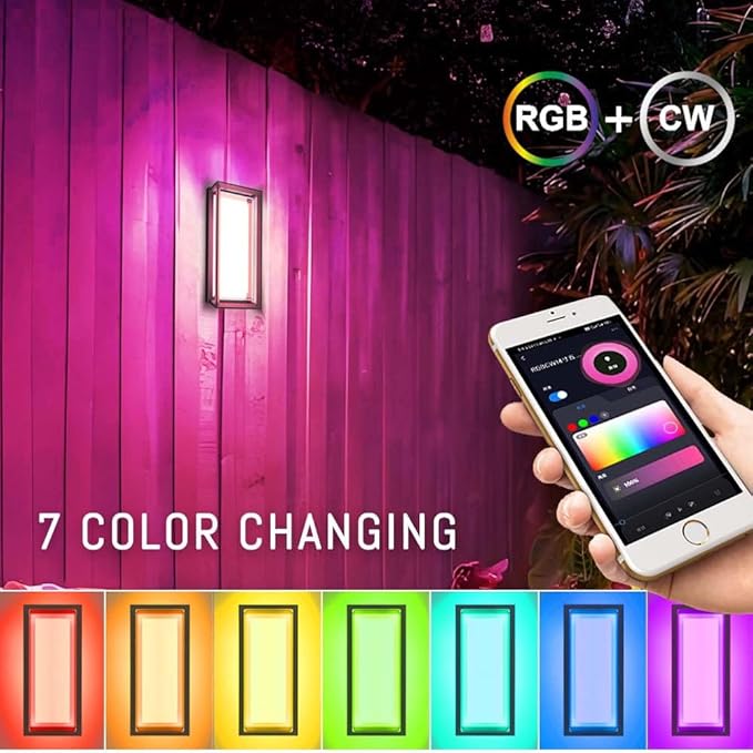Color Changing Outdoor Wall Lights, Ambiance Exterior Wall Lights Up Down - Image 4