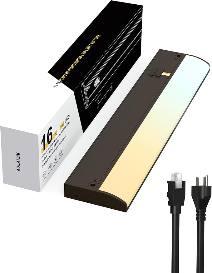 Hardwired Under Cabinet Lighting, 16 inch 3CCT by AULAIDIK
