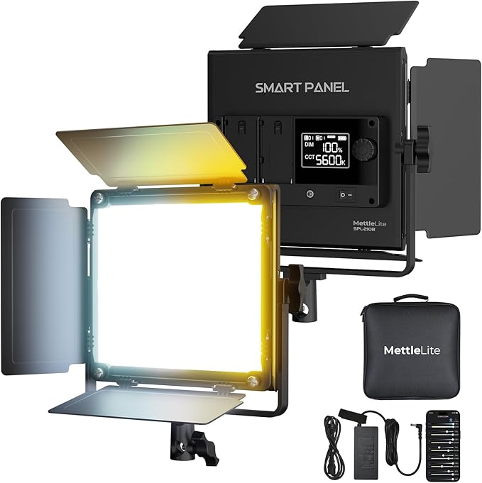 Mettlelite SPL210B Bi Color LED Video Light by Mettlelite
