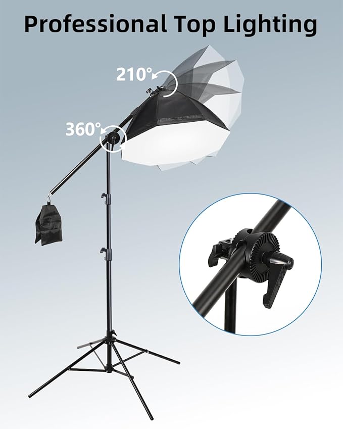 Skytex Softbox Lighting Kit, 20x28in Soft Box|28in Octa Softbox|85W 2700-6400K - Image 7