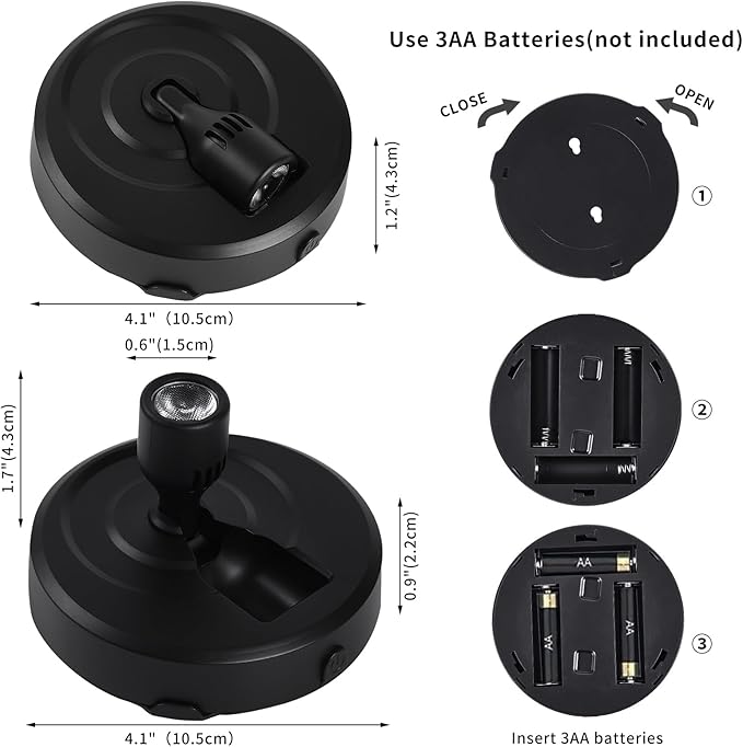2-Pack Cordless Spotlight Battery Operated Picture Lights, LED Display Puck - Image 5