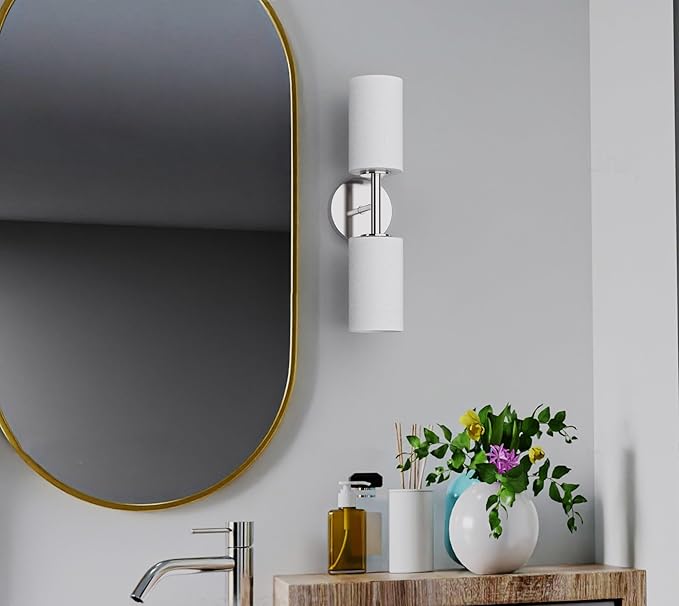 Talos 2-Light Wall Sconce Light in Brushed Nickel - Image 9