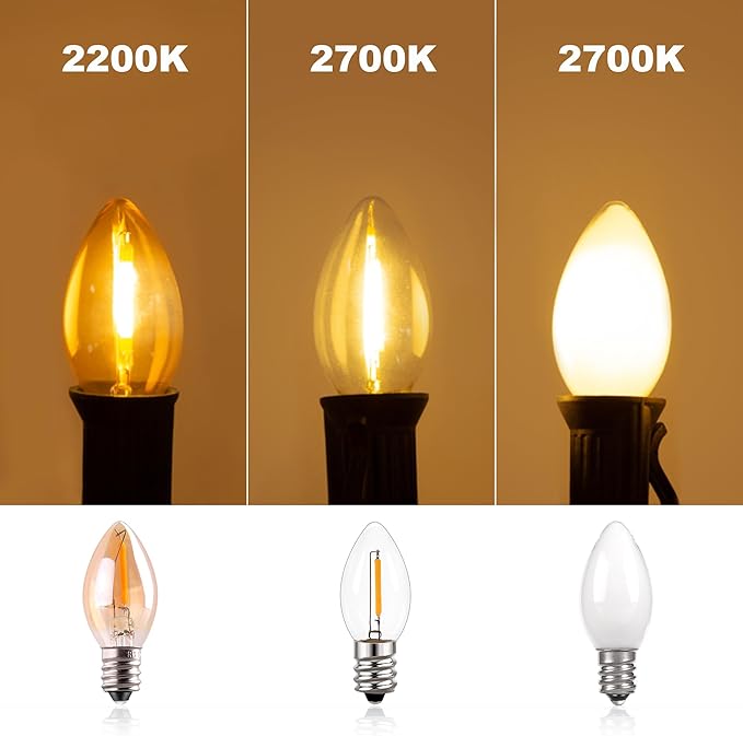 C7 Candelabra Led Light Bulbs, Small Night Light Bulb, 0.6 Watt Equivalent 7W - Image 3
