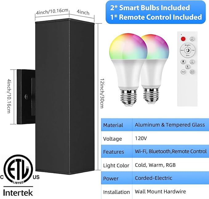 SHIMR Smart Outdoor Lights, RGBCW Color Changing Outdoor Lights, Modern - Image 6