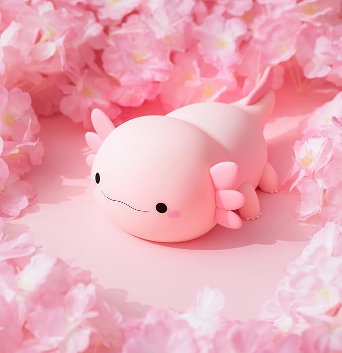 Axolotl Night Light for Kids, Cute Axolotl lamp Gifts Rechargeable light Table - Image 7