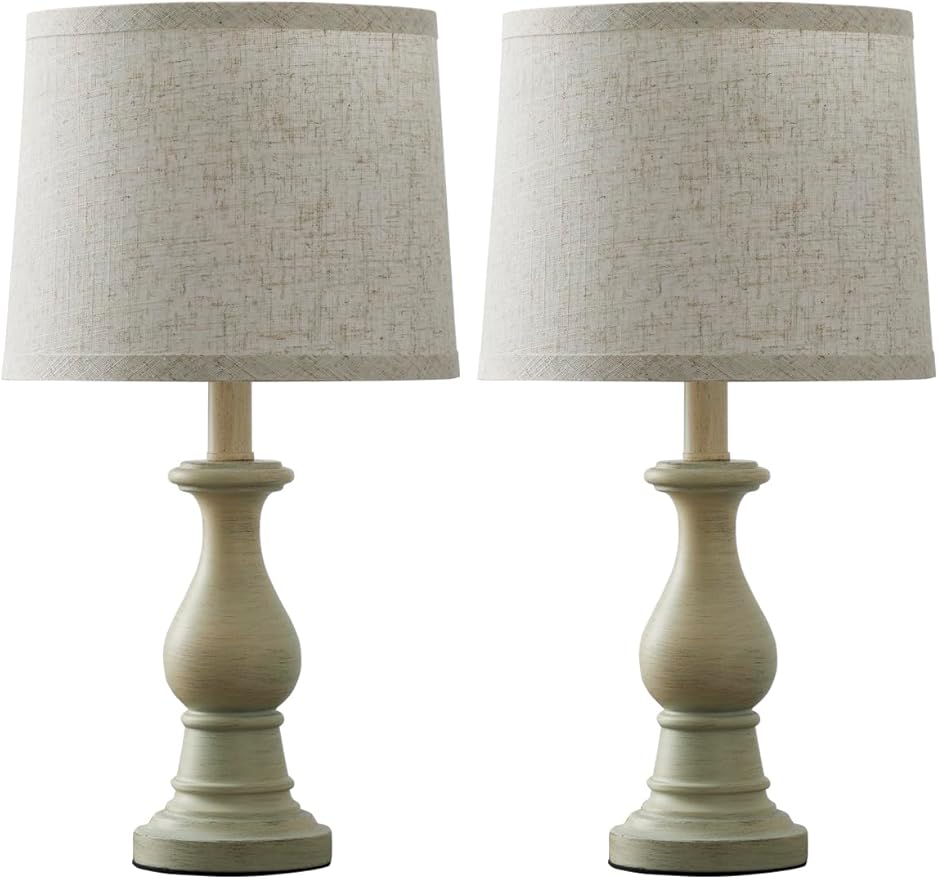Vintage Table Lamp for Living Room Bedroom, 18.5" Farmhouse Bedside Lamps - Image 9