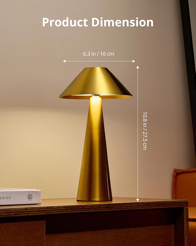 Bojim Rechargeable Cordless Table Lamp, Touch - Image 5