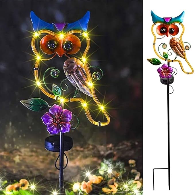 Owl Decorative Solar Light Garden Decor Landscape Path Lights by Siegaoo