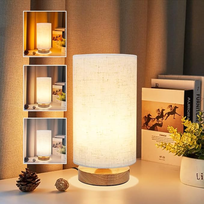 3-Color Adjustable Bedside Table Lamp by UCHENTON