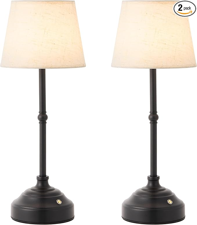 2 Pack Cordless Table Lamp, Rechargeable Desk Lamp by Keysays