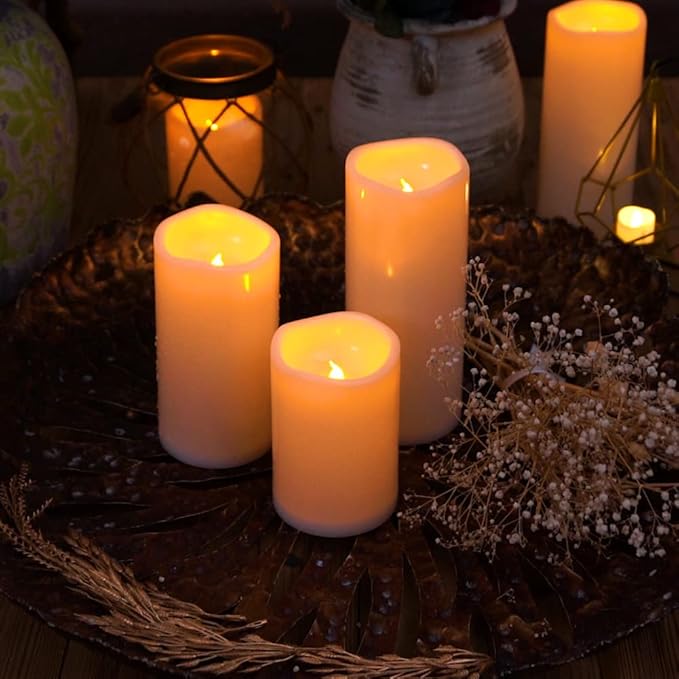Homemory 8" x 4" Large Waterproof Outdoor Flameless Candles - Image 9