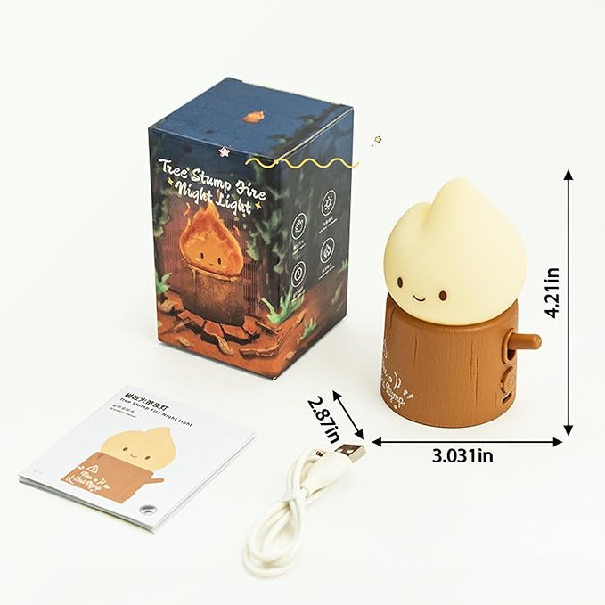 Ghost Campfire Night Light, Flamess Candle Lamp, Fire Lamp, Small Cute Night - Image 7