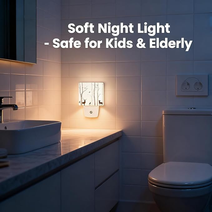 Night Light Plug-in Dusk to Dawn Smart Sensor White Led Nightlight - Image 2