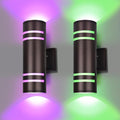 Smart Outdoor Wall Lights Color Changing 2 Pack, RGB+2700K-6500K Modern by RosykiteBuyNow