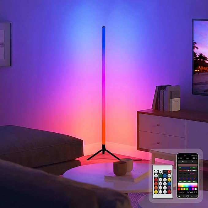 RGB LED Corner Floor Lamp，DIY Floor Lamp by Unknown