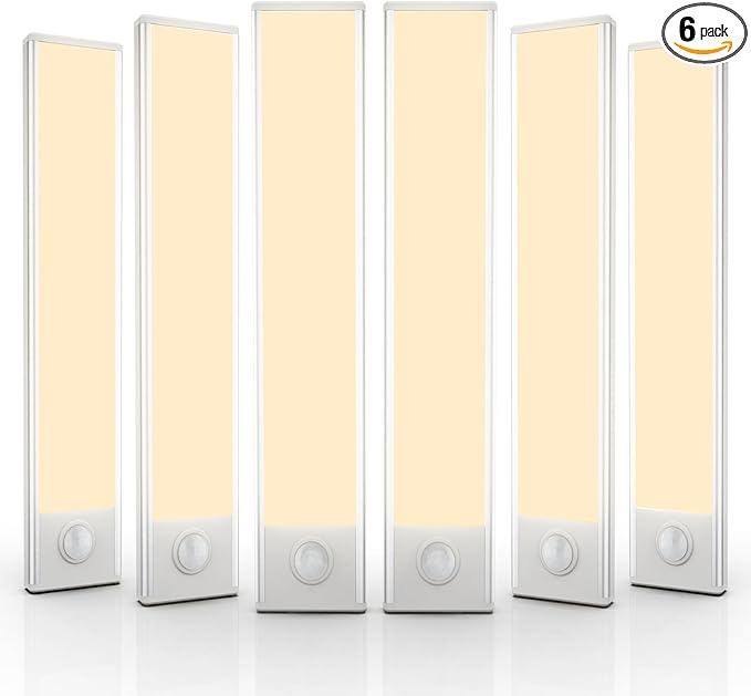 6 Pack Under Cabinet Lights Wireless, 40 LED Motion Sensor Light Indoor by AVEVA