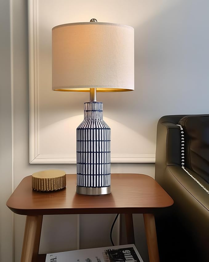 25" Modern Ceramic Lamps Single Table Lamp - Image 3
