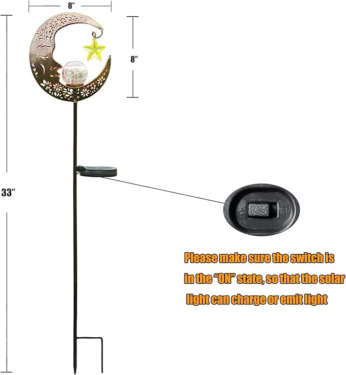 Solar Lights Outdoor Decor Moon Lantern - Image 7