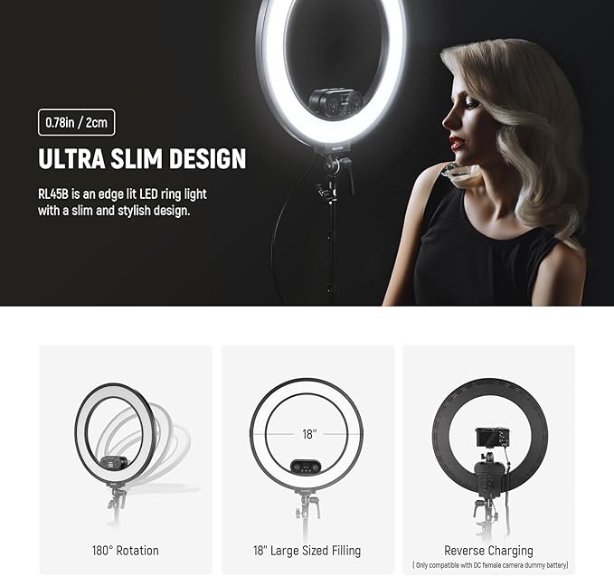 NEEWER 18 Inch Edge Lit Ring Light - Image 8