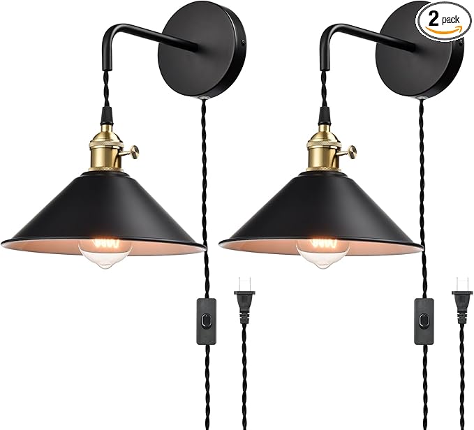 Industrial Wall Sconce 2-Pack by JEENKAE