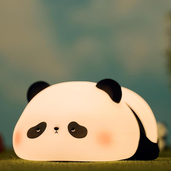 Cute Panda Night Light, Animal Lamp, Food Grade Silicone, Rechargeable by IMMORROSA