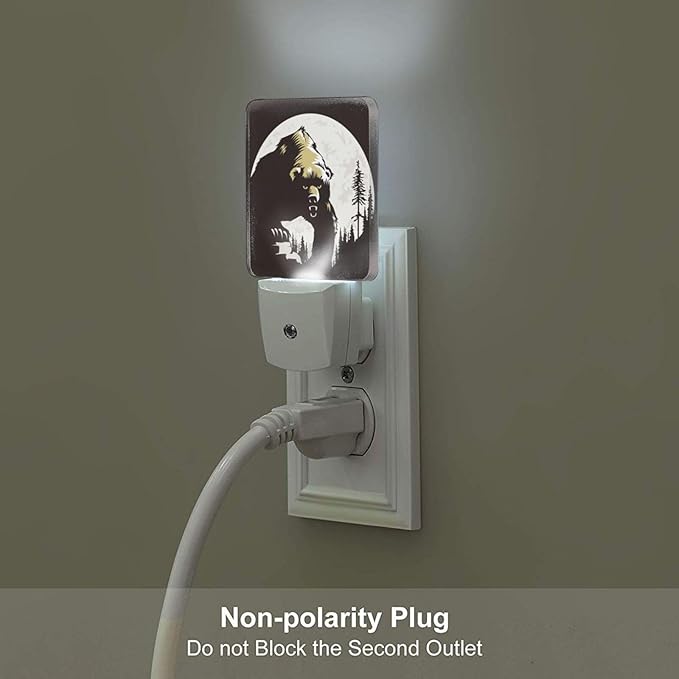 Brown Bear Night Light, Plug-in Nightlights Auto Sensor Night Lamp Dusk-to-Dawn - Image 5