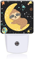 Night Light for Kids Girls Boys, Cute Baby Sloth Sleeping on Moon LED Night by Uiaoiais