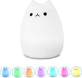 WoneNice Cute Kitty Night Light, Rechargeable Silicone Cute Lamp by WoneNice