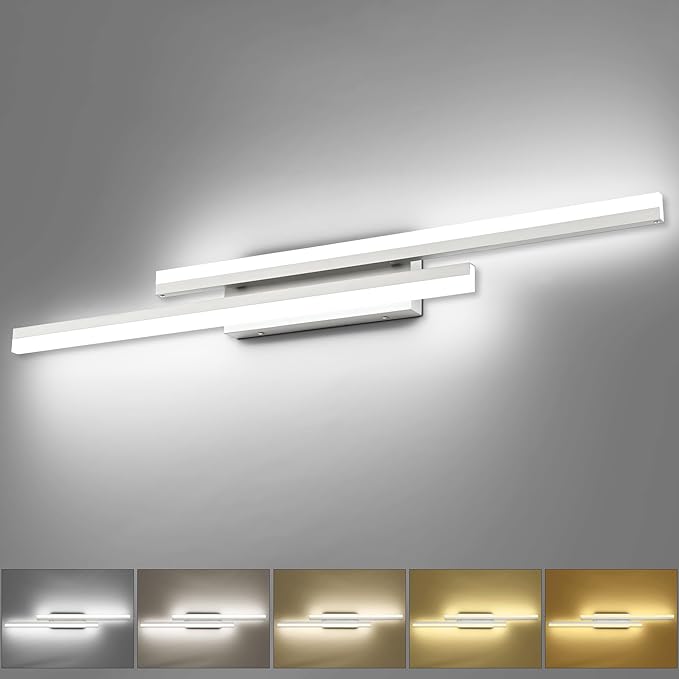 PRESDE 40" LED Bathroom Vanity Light, Modern Brushed Nickel Wall Bar Fixture by HOME