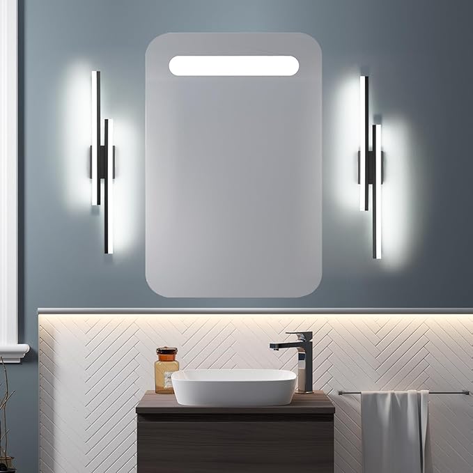 PRESDE 32 Inch LED Vanity Light Black Bathroom Light Fixtures Over Mirror - Image 4