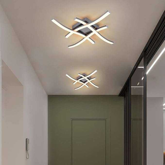 EDISLIVE Modern Dimmable LED Ceiling Light Curved 4-Light 18 in Minimalist - Image 6