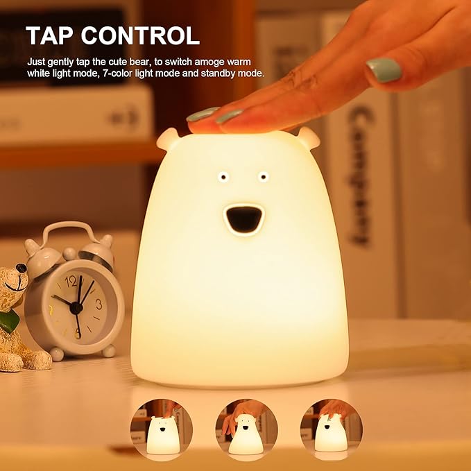 ZKLiLi Night Light for Kids, Cute Night Lamp Battery Powered Night Light for - Image 2