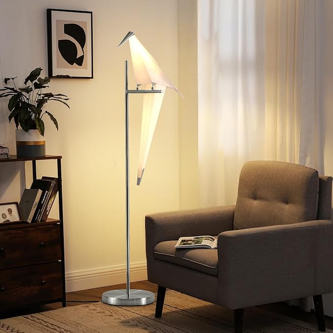 62-Inch Modern LED Bird Floor Lamp by MORECHANGE