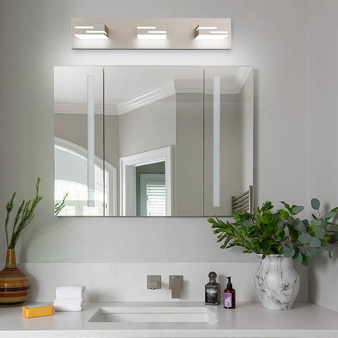LED Modern Bathroom Vanity Light Fixtures, 3-Light 22-inch Dimmable Brushed - Image 8