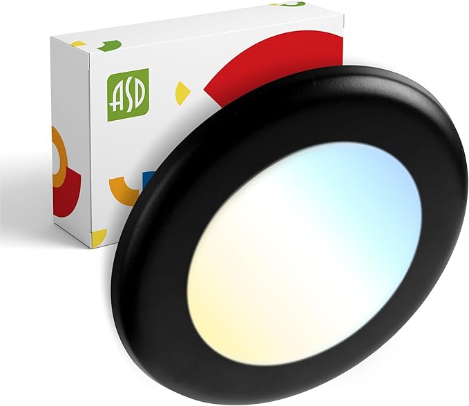 ASD 1 Pack LED Disk Lights 4 Inch, 10W 5CCT 2700K-5000K 685LM CRI90+, Dimmable by ASDLightingCorporation
