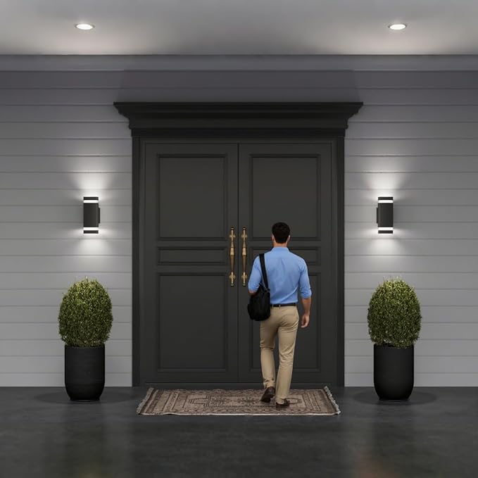 Porch Lights Outdoor Dusk to Dawn, Aluminum Outdoor Wall Light Fixture 6000K - Image 7
