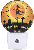 EKOBLA Halloween Night Lights Plug into Wall Scary Graveyard Flying Witch Bat by EKOBLA