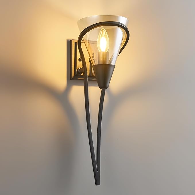 Modern Black Wall Sconce E12 Torch Decorative Wall Lights Industrial Wall Lights by LBSQJ