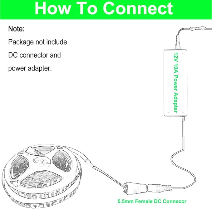 LED Light Strip, 16.4ft 600 Units SMD 5054 LEDs, 16000LM Flexible 12V DC - Image 9