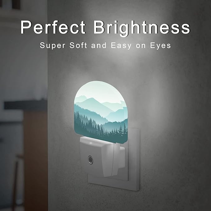 Misty Forest Night Light, Night Lights Plug into Wall Decor - Image 3