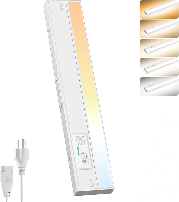 Ensenior 12 Inch LED Under Cabinet Lighting Hardwired or Plug-in Installation by Ensenior