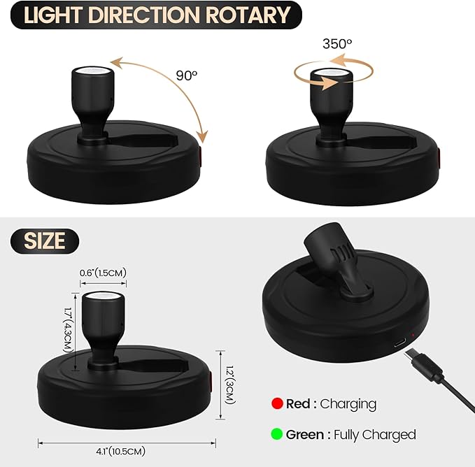 Cordless Spotlight Battery Powered, Indoor Plant Spot Light, Rechargeable - Image 6