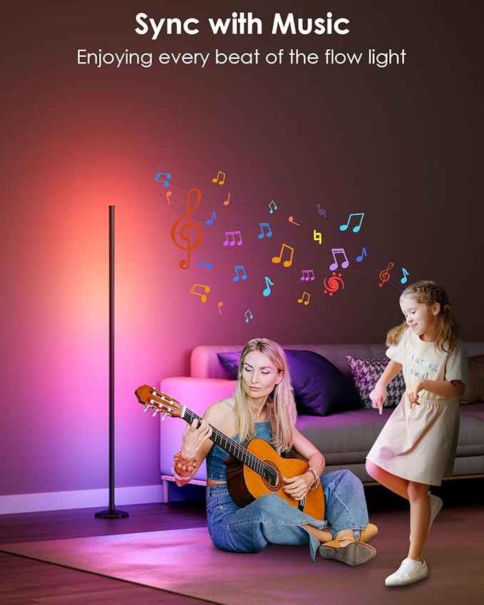 Corner Floor Lamp, 2 Pack RGB Corner Lamp - Image 5