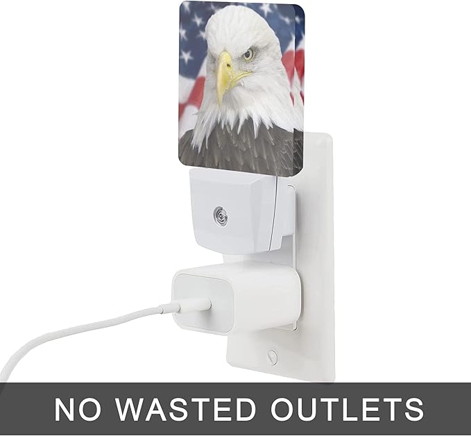 American Flag Night Light, Eagle Night Lights 0.5W Sleep Friendly - Image 4