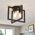 ZGLAOJT 3-Lights Ceiling Light Fixture, Industrial Black Semi Flush Mount by ZGLAOJT