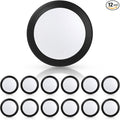ECOELER 6 Inch Black LED Disk Lights, Dimmable Flush Mount Ceiling Downlights by ECOELER