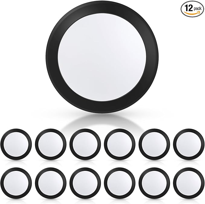 ECOELER 6 Inch Black LED Disk Lights, Dimmable Flush Mount Ceiling Downlights by ECOELER