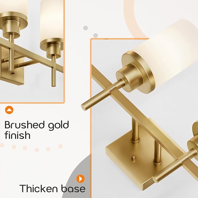 Wall Light Fixtures 4-Light Over Mirror, Wall Sconces - Image 7